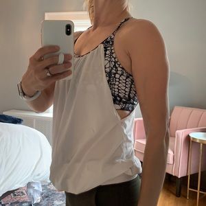 Lululemon tank with built in bra. Black and white